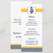 Marinebänder, Anker, nautische Menükarten (Vorne/Hinten)