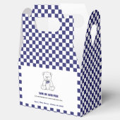 Marinebär mit blauem Schachbrettmuster - unser kle Geschenkschachtel (Geöffnet)