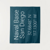 Marinebasis San Diego Breitengrad Wandteppich (Vorderseite)