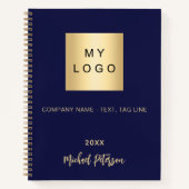 Marinebild mit elegantem Monogramm Notizblock (Vorderseite)