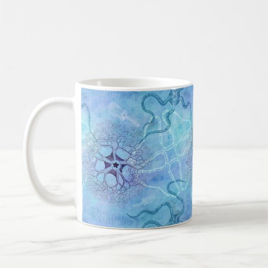 Marinebiologie-Seegeschöpfestarfish-Plankton Kaffeetasse (Links)