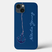 Marineblach personalisiert Case-Mate iPhone hülle (Rückseite)