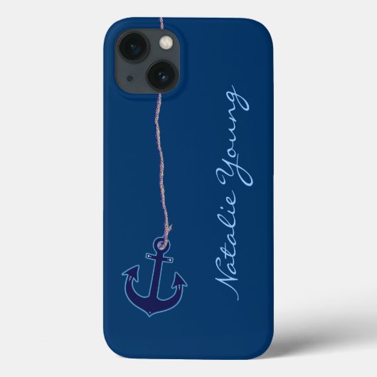 Marineblach personalisiert Case-Mate iPhone hülle (Rückseite)