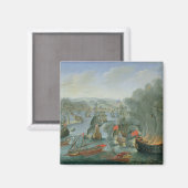 Marineblacht mit der spanischen Flotte Magnet (Vorderseite/Rückseite)