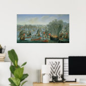 Marineblacht mit der spanischen Flotte Poster (Heimbüro)
