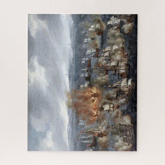 Marineblacht von Öland Juni 1676 Claus Møinichen Puzzle (Vertikal)