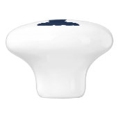 Marineblaster, blau und weiß keramikknauf (Seitenansicht)