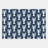 Marineblaster-Muster Navy Blau und Weiß Geschenkpapier Set (Vorderseite 3)