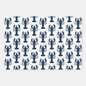 Marineblaster-Muster Navy Blau und Weiß Geschenkpapier Set (Vorderseite 2)