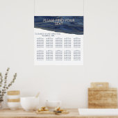 Marineblau agiert schlicht romantisch elegant poster (Küche)