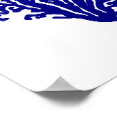 Marineblau an der weißen Küste Dekoration Korallen (Ecke)