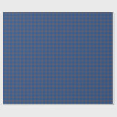 Marineblau Anthrazitgrau Gingham Dunkle Karo Karie Geschenkpapier (Flach)