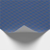 Marineblau Anthrazitgrau Gingham Dunkle Karo Karie Geschenkpapier (Ecke)