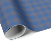 Marineblau Anthrazitgrau Gingham Dunkle Karo Karie Geschenkpapier (Rolleneckpunkt)