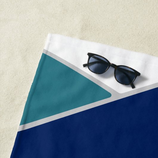 Marineblau aquamarin oder Ihre eigenen Farben Voll Strandtuch (Beispiel)