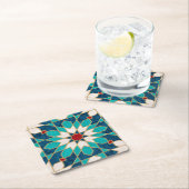 Marineblau Aquamariner weißer Marmor marokkanische Untersetzer (Vor Ort)