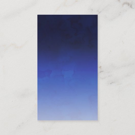 Marineblau-Aquarell ombre Yoga Visitenkarte (Rückseite)