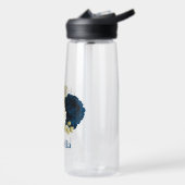 Marineblau-Blume Trinkflasche (Links)
