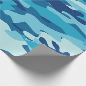 Marineblau-Camouflage-Tarnmuster Geschenkpapier (Ecke)