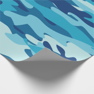 Marineblau-Camouflage-Tarnmuster Geschenkpapier
