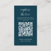Marineblau | Capture the Liebe QR Code Begleitkarte (Vorderseite)