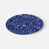 Marineblau des GLITZER | Pappteller (Schrägansicht)