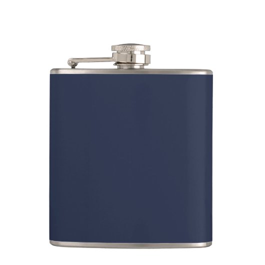 Marineblau Flachmann (Vorderseite)