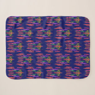 Marineblau gemustert sherpadecke