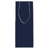 Marineblau Geschenktüte Für Weinflaschen (Rückseite)