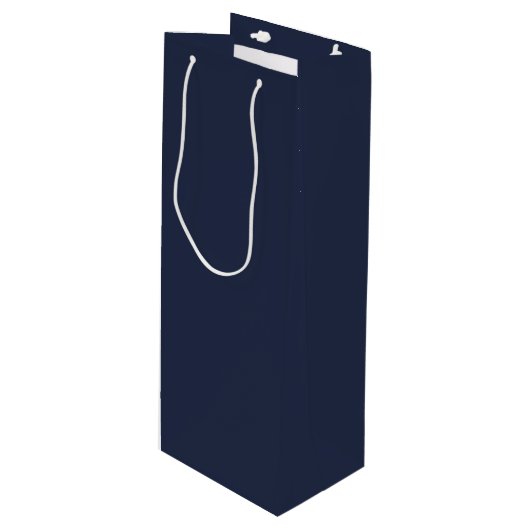 Marineblau Geschenktüte Für Weinflaschen (Vorderseite Schrägansicht)