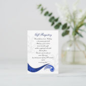 "marineblau" Gift Registry Cards Begleitkarte (Stehend Vorderseite)