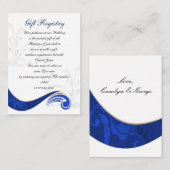 "marineblau" Gift Registry Cards Begleitkarte (Vorne/Hinten)