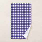 Marineblau Gingham Badhandtuch Set (Handtuch)