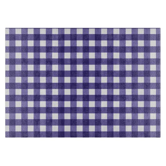 Marineblau Gingham Schneidebrett (Vorderseite)