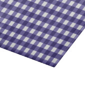 Marineblau Gingham Schneidebrett (Ecke)