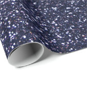 Marineblau-Glitter Geschenkpapier (Rolleneckpunkt)