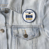 Marineblau-Gold-Abschlussfeier der Klasse 2026 Button (Beispiel)