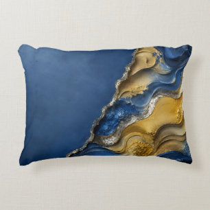 Marineblau-Gold-Einzigartiges Geschenk für die Inn Dekokissen