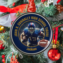Marineblau Gold Fußballspieler Foto Weihnachten