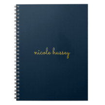 Marineblau Gold Schrift | Stylisches Monogramm Mod
