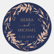 Marineblau | Hochzeit von Gold-Foliage-Rose