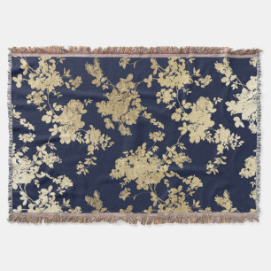 Marineblau-Imitatgoldschäbiger Vintager Chic mit Decke