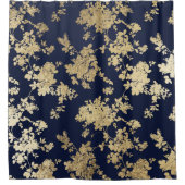 Marineblau-Imitatgoldschäbiger Vintager Chic mit Duschvorhang (Vorderseite)