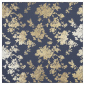 Marineblau-Imitatgoldschäbiger Vintager Chic mit Stoff (Muster)
