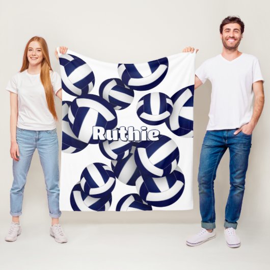 Marineblau in den Farben des Sportraums Fleecedecke (Beispiel)