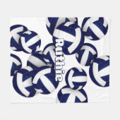 Marineblau in den Farben des Sportraums Fleecedecke (Vorderseite (Horizontal))