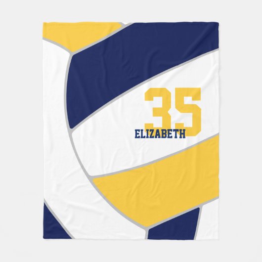 Marineblau Jungs mit blauen Goldmädchen Fleecedecke (Vorderseite)