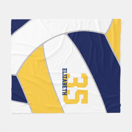 Marineblau Jungs mit blauen Goldmädchen Fleecedecke (Vorderseite (Horizontal))