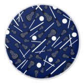 Marineblau Lacrossestöcke Keramikknauf (Vorderseite)