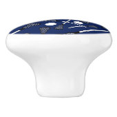 Marineblau Lacrossestöcke Keramikknauf (Seitenansicht)